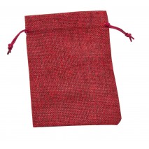 Bolsa tela yute lisa 17x12,5cm rojo
