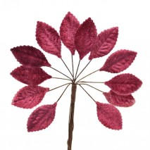 Pomito flor mini tela hojas terciopelo 3,5 x 1,8cm buganvilla