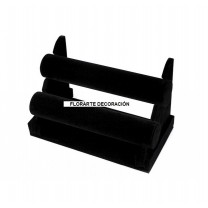 Expositor pulseras antelina negro 30 x 14 x 18cm d. 5cm