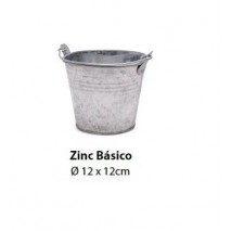 Cubo de zinc c/1 asa d.13 cm  x 12 cm