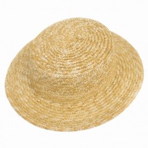 Sombrero canotier paja copa 8 cm ala 6 cm natural