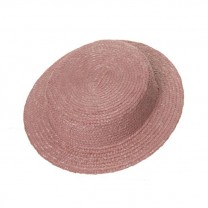 Sombrero canotier niño paja copa 5cm ala 4,5cm t.49 rosa vintage