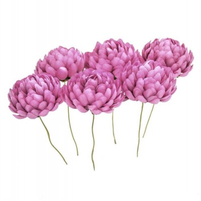Bolsa de 6 unidades Flor crisantemo 3,5 cm malva