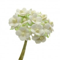 Pomito flor mini papel margaritas 2cm x 12 marfil
