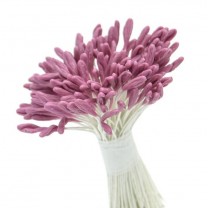 Pomito flor mini pasta pistilo lanceado alambrado x 160 unidades rosa palo