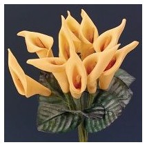Pomito flor mini foam cala 1,5 x 2,8cm x 10 amarillo