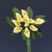 Pomito flor mini foam cala  0,8 x 1,2cm x 10 amarillo