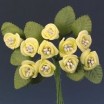 Pomito flor mini foam rosa c/pistilo d.1,30cm x 10 amarillo
