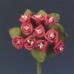 Pomito flor mini foam rosa c/pistilo d.1,30cm x 10 rojo
