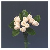 Pomito flor mini foam tulipán d.0,5cm x 10 marfil