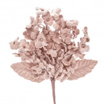 Pomito flor mini tela terciopelo miosotis x 6 ramas rosa vintage