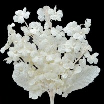 Pomito flor mini tela terciopelo miosotis x 6 ramas crudo