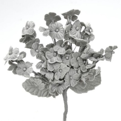 Pomito tela terciopelo miosotis x 6 ramas gris plata                                                