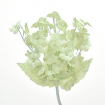 Pomito flor mini tela terciopelo miosotis x 6 ramas verde claro