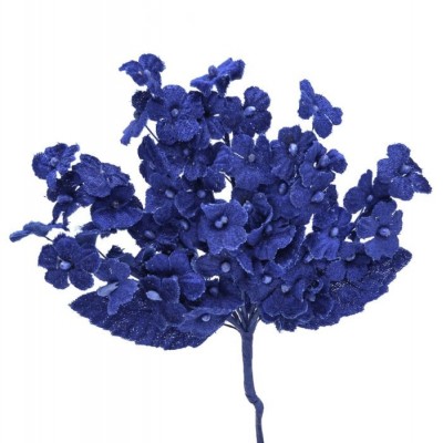 Pomito tela terciopelo miosotis x 6 ramas azulina 