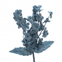Pomito flor mini tela terciopelo miosotis x 6 ramas azul oxford
