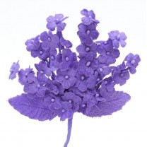 Pomito flor mini tela terciopelo miosotis x 6 ramas lila