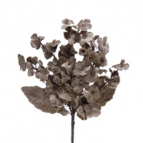 Pomito flor mini tela terciopelo miosotis x 6 ramas visón