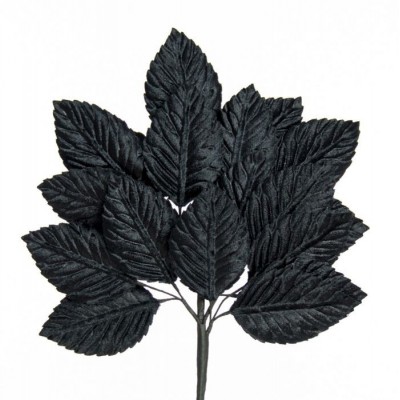 Pomito tela hojas terciopelo 6 X 3 cm - 4 x 2,5 cm negro