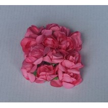 Pomito flor mini papel rosa 3cm x 12 rosa fuerte