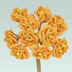 Pomito flor mini saco flor c/pistilo d.2,3cm x 10 amarillo