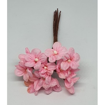 Pomito flor mini tela margarita d.1,70 cm x 12 rosa viejo