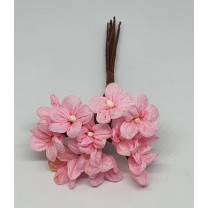 Pomito flor mini tela margarita d.1,70cm x 12 rosa viejo