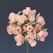 Pomito flor mini tela flor d.2cm x 12 rosa
