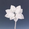 Pomito flor mini tela hojas 3cm x 12 marfil