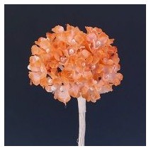 Pomito flor mini tela margarita d.1,3cm x 36 coral