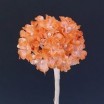 Pomito flor mini tela margarita d.1,3cm x 36 coral