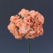 Pomito flor mini tela rosa d.1,5cm x 12 coral