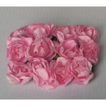 Pomito flor mini papel rosa 1,5 cm x 12 rosa