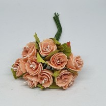 Pomito flor mini foam rosa mellada d. 1,8cm x 12 rosa