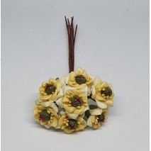 Pomito flor mini foam estrella d.2,3 cm x 7 amarilla