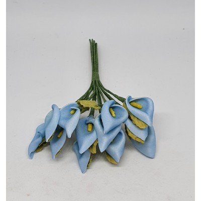 Pomito flor mini foam cala 1,8 cm x 12 azul cielo