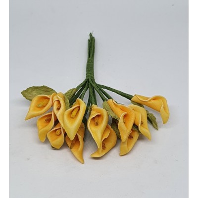 Pomito flor mini foam cala 1,8 cm x 12 amarilla