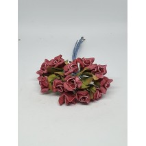 Pomito flor mini foam rosa shang d.2 cm x 12 burdeos lavado