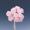 Pomito flor mini tela rosita raso d.1,2cm x 12 rosa
