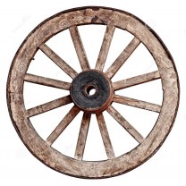 Alquiler rueda carro antigua madera