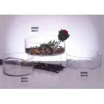 Alquiler cristal ensaladera redonda 25 x 12