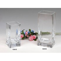 Alquiler florero cristal cuadrado 15 x 7,5
