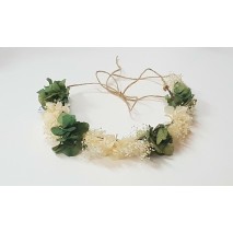 Corona abierta de niña línea Marta de 35 cm de flores preservadas