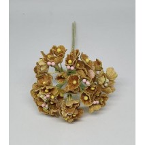 Pomito flor mini papel miosotis cobre
