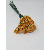 Flor promo papel d.3cm amarilla