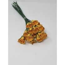 Flor promo papel d.3cm amarilla