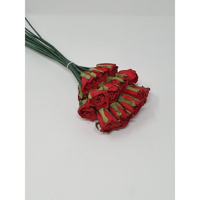 Flor promo papel d.3cm roja