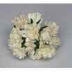 Pomito flor mini papel zinnia 3,5cm x 12 marfil