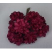 Pomito flor mini papel zinnia 3,5cm x 12 buganvilla cardenal