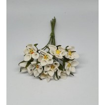 Pomito flor mini foam margarita d.2,1cm x 10 marfil